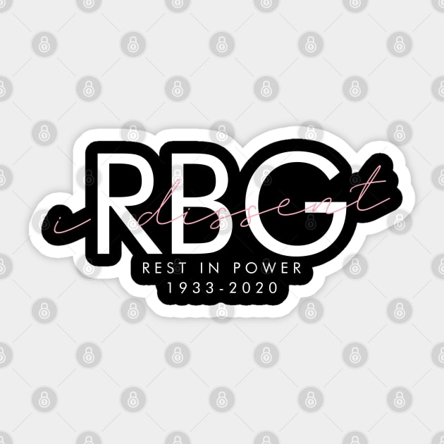 RIP RBG Sticker by bellamuert3